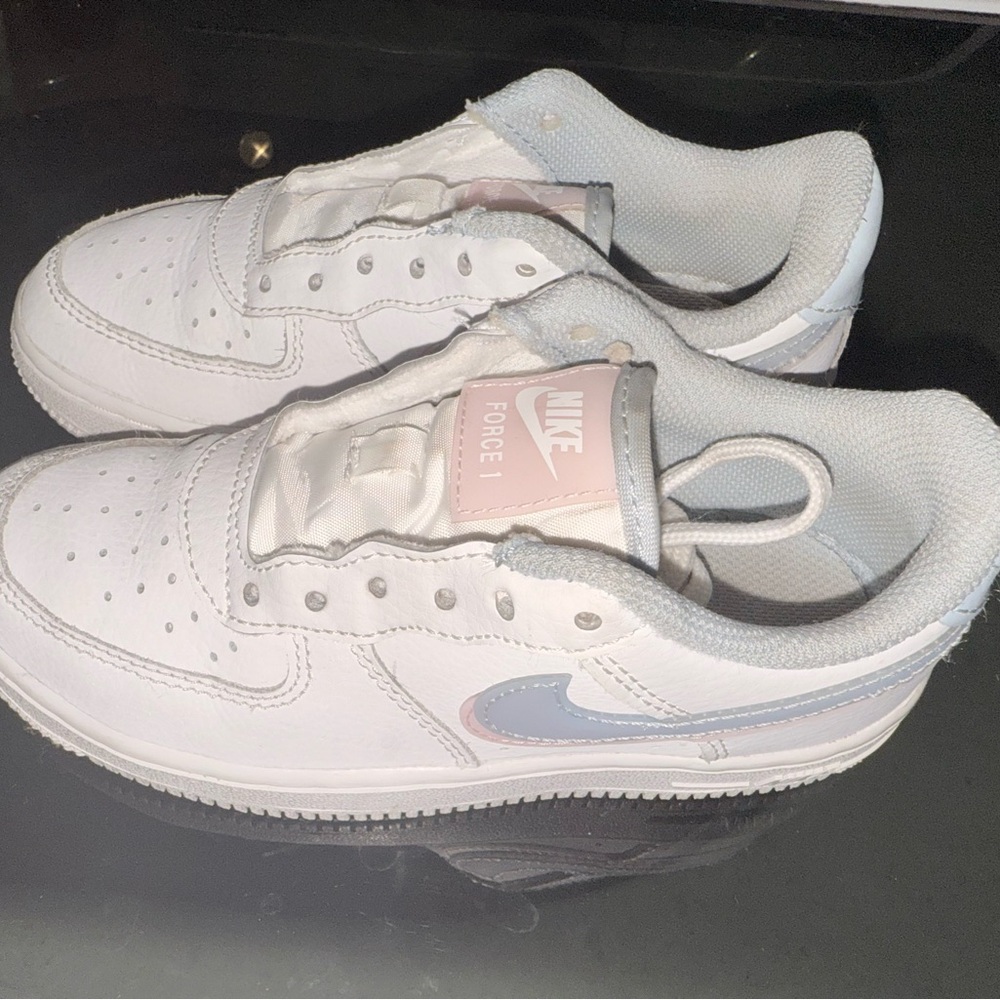 Nike Kids White and Light Gray Sneakers